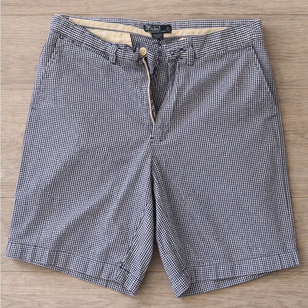 Polo by Ralph Lauren Men's Navy Checkered Shorts